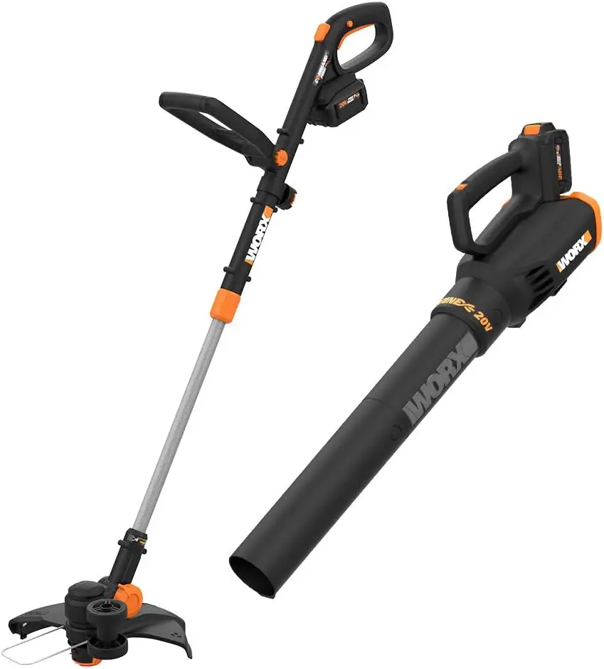 

20V GT Revolution 12" 4.0Ah Cordless String Trimmer & Turbine Leaf Blower Power Share Combo Kit - WG930.3 (Batteries & Charger I