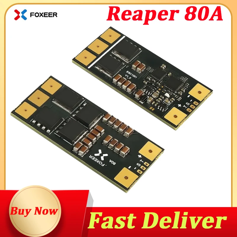 

Foxeer Reaper 80a f4 128k bl32 4-8s single esc dshot150/300/Multishot/Oneshot for RC Fpv racing drone