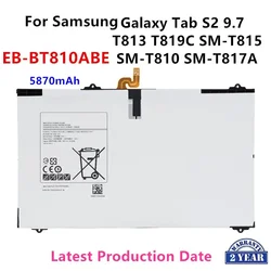 Brand New EB-BT810ABE 5870mA Tablet Battery For Samsung Galaxy S2 9.7 T815C SM-T815 SM-T810 T817A T813 T819C T815Y