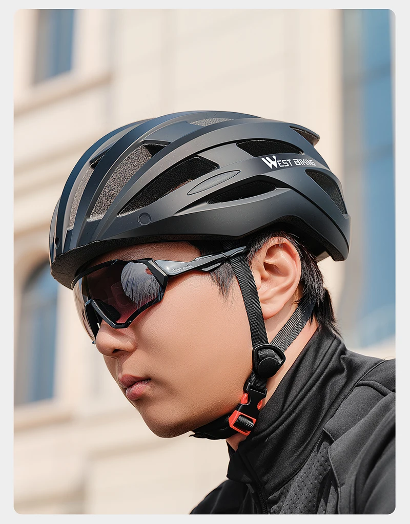 WEST BIKING CE-zertifizierter Fahrradhelm, magnetische Schutzbrille, USB-Rücklicht, verstellbar, 56–65 cm, M-XL, XXL, für Herren, für Straßen- und Mountainbiking – Detail 20