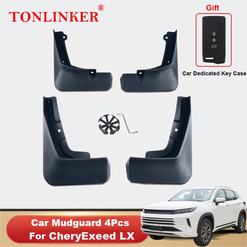 

TONLINKER Mudguard For Chery Exeed LX 2021 2022 2023 Mud Flaps Mudguards Splash Guards Fender Car Mudflaps 4Pcs Car Accessories