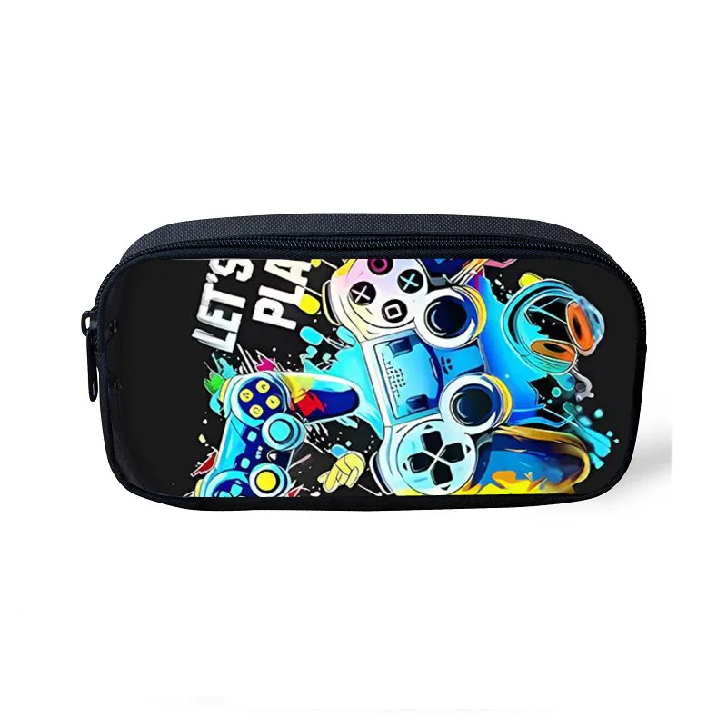 Game console Games student print universal pencil case, versatile pencil case for primary and secondary school students
