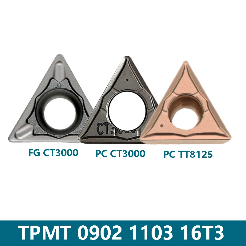 

TPMT 090204 110304 110308 16T304 PC FG CT3000 TT8125 Carbide Inserts CNC TPMT110304 Turning Tool Processing Steel Lathe Cutter