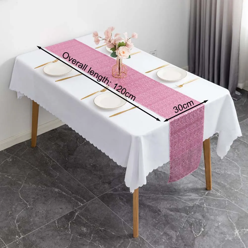 

Polyester Table Runner 120x30cm Wedding Party Supply Christmas Home Modern Coffee Dining Luxury Table Decoration