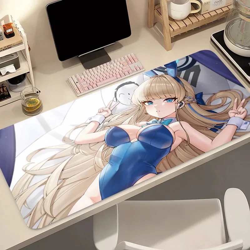 لوحة ماوس PC Speed للاعبين الرياضيين الإلكترونيين كمبيوتر محمول أزرق أرشيف Asuma Toki لوحة المفاتيح مثير فتاة حصيرة مكتبية لوحة ماوس أنيمي #3