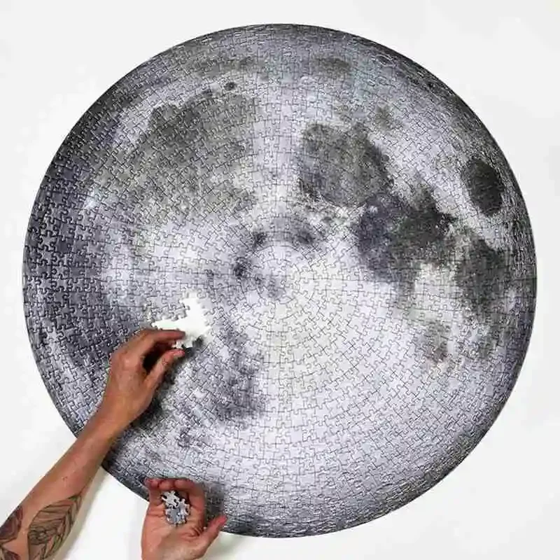 

1000 Pieces The Moon And Earth Puzzle Difficult for Adult Jigsaw Puzzle Toys Educational Toys Kids Gifts The Moon Earth Puzzle