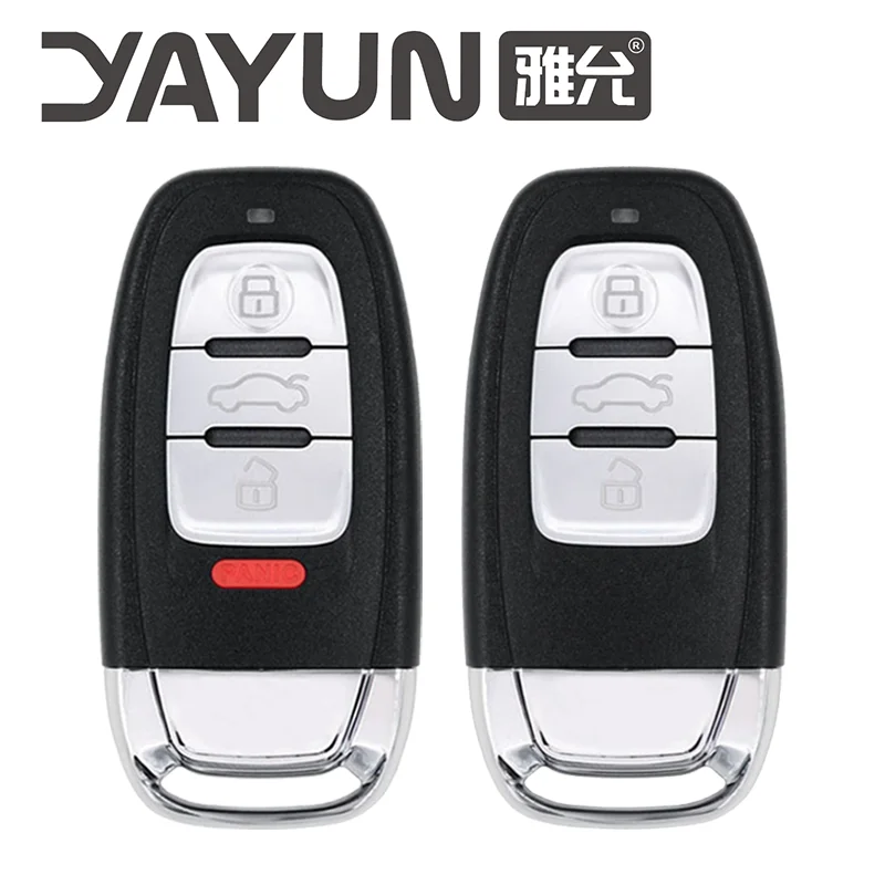 

YAYUN 3/4 кнопочный чехол для дистанционного ключа автомобиля A4L Q5 S4 A5 S5 A6 Q8 A4 A7 A8 A3 RS4RS5 Чехол для смарт-ключа Uncut Blade с логотипом для Audi