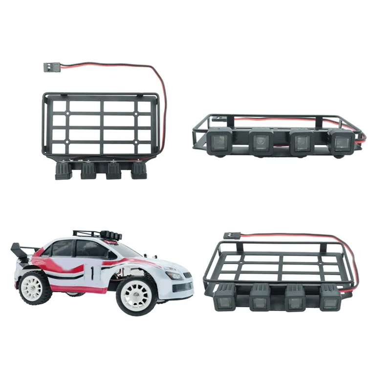 Remote Control Crawler Luggage Carriers For 1/12 MN82 Rc Car Upgrade Accessories Round Lamp