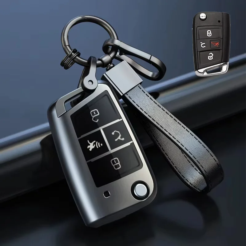 Control remoto abatible para Volkswagen VW Golf 7 ALLTRACK MK7 Tiguan SEAT Ateca Leon FR 2 Ibiza Skoda Octavia funda para llave de coche Accesorios