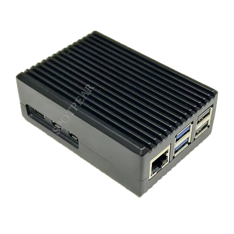 Raspberry Pi5 Aluminum Case Metal Black Case for PI 5 module