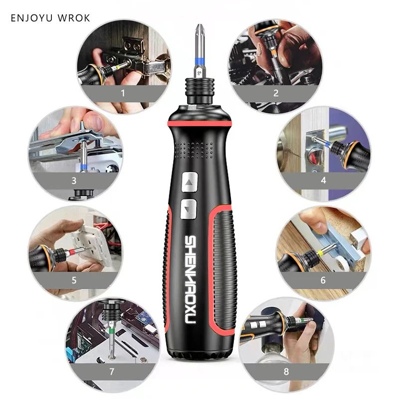 Imagem -06 - Mini Chave de Fenda Elétrica com Bateria de Lítio 4.2v 2000mah Led Super Torque Mini Broca Substituir Chave de Fenda Tradicional Ferramentas Elétricas