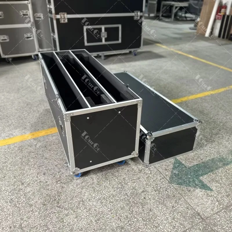 Customized 55 Inch TV Flight Case 2 TV Display and 1 Stand for Transportation and Protection