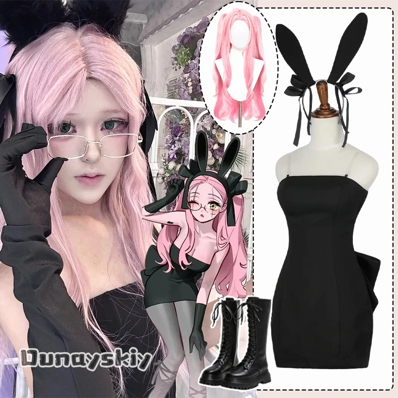 

Костюм для косплея Alien Stage MIZI 3rd Anniversary Rabbit Cafe Collaboration {Dunayskiy States}черное элегантное женское платье трапециевидной формы