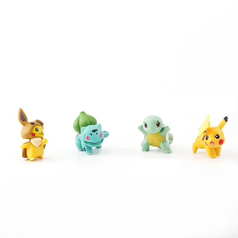 8Pcs/Set Pokemon Pikachu Pet Collection Pocket Monste Figure Action Model Toys Kids Christmas Gift Children Gifts