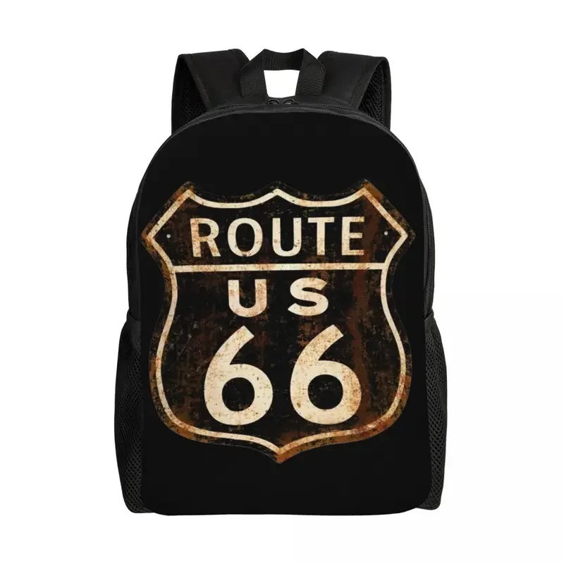 

Customized US Route 66 Laptop Backpack Women Men Fashion Bookbag for School College Student California Sign Bags