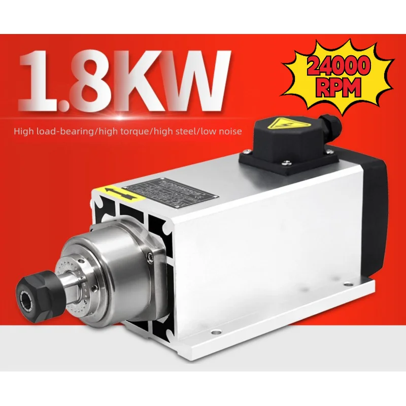 

Wovpower SM5548A-24 1.8kW High-Speed Electric Spindle Motor 24000RPM, Precision CNC Engraving, Milling, Grinding, and Deburring
