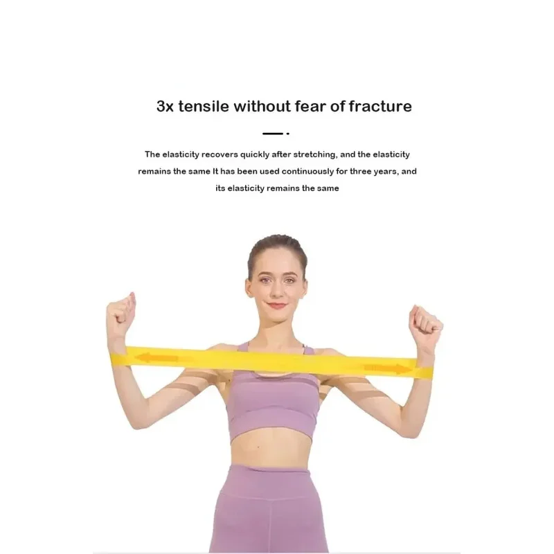 1/3pcs Yoga Sport Exercise Elastic Fitness Bands of 5 Different Levels Resistance Bands Pilates Crossfit Workout Equipment