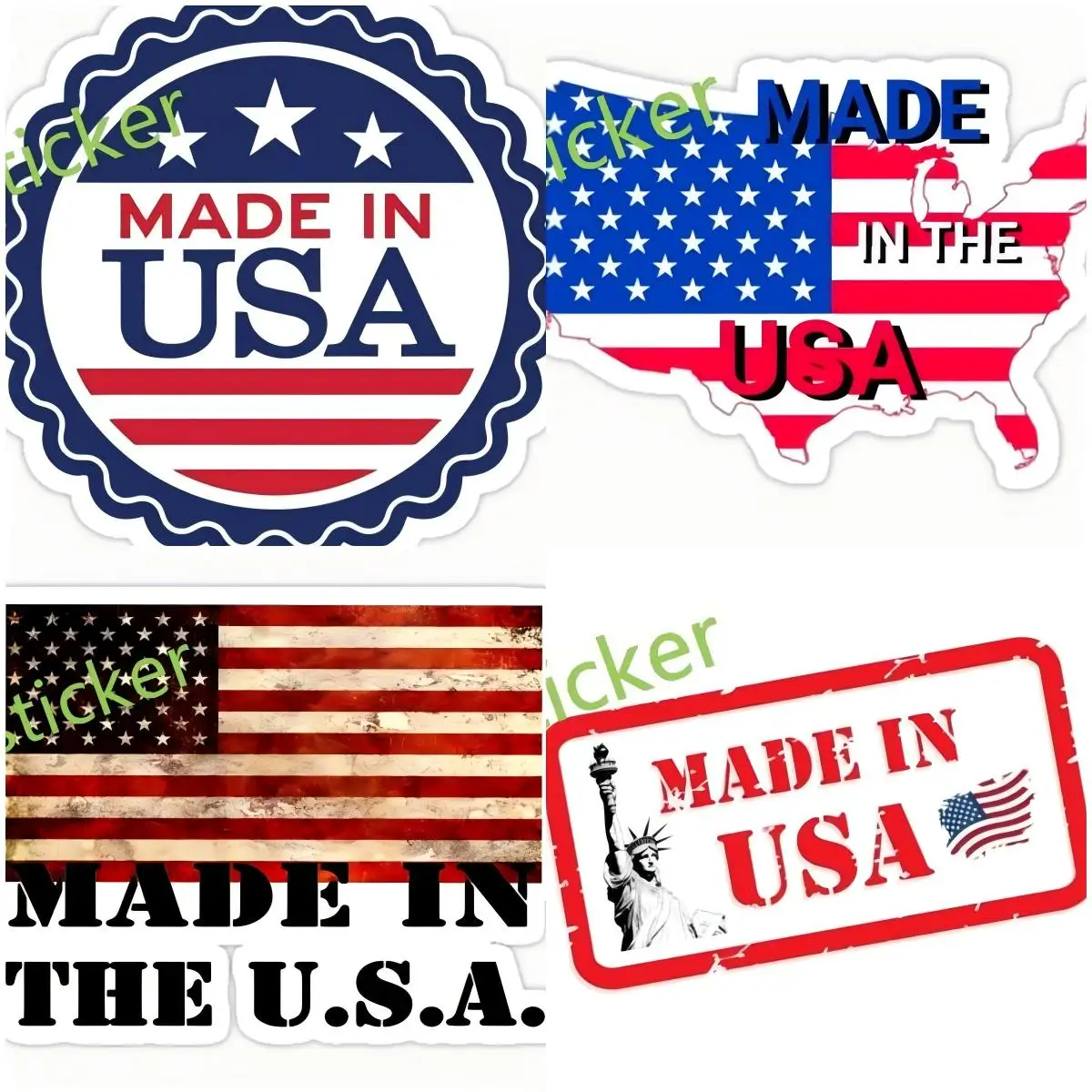 

Made in USA Decal Waterproof Suitable for VAN RV Vinyl Car Sticker DecorationCar Accessories