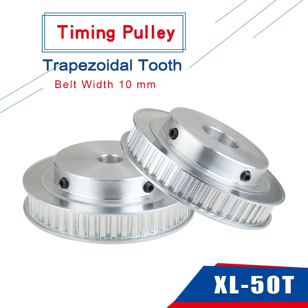 

XL 50T Timing Pulley Bore 8/10/12/15/17/20 mm Teeth Pitch 5.08 mm Aluminum Pulley Wheel slot Width 11 mm For 10mm XL Timing Belt