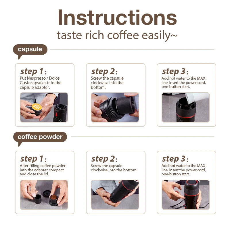 آلة صنع قهوة اسبريسو محمولة باللون الأخضر والأبيض من hi166 طراز H4 لصنع قهوة نسبرسو من Dolce Gusto
