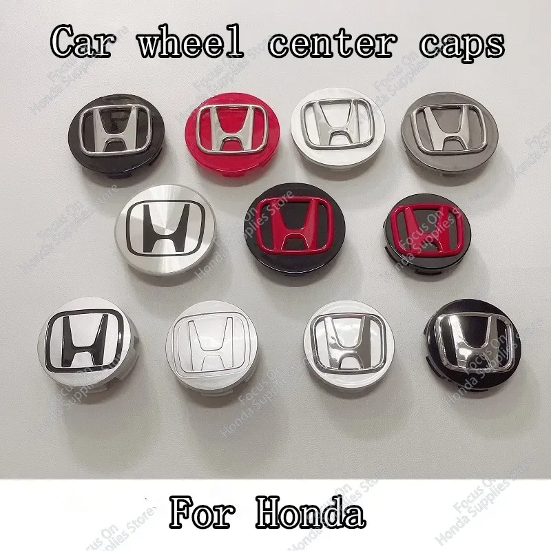 4pcs 58mm 69mm Wheel Center Cap Logo Hub Cover Badge Emblem For Honda Civic City Accord Odyssey Spirior CRV Hrv Jazz CBR HR-V