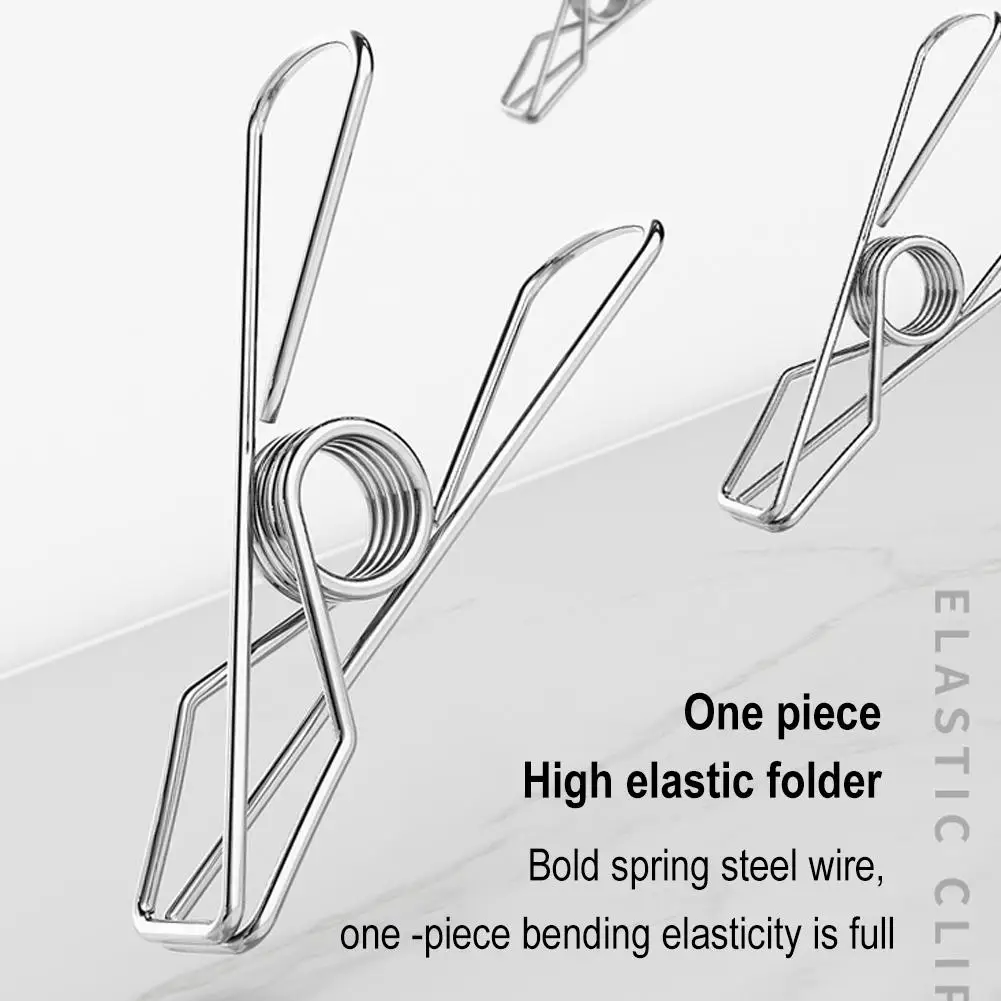 Stainless Steel Sock Rack Windproof Clothespin Laundry Peg Drying Bra Hanger Clothesline Rack Sock Hook Clothes Towel I0T8