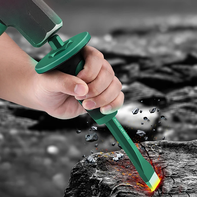 Chisel Head Stone Splitter Chrome Vanadium Steel Masonry Chisel Flat Shovel Wood Processing Concrete Tool