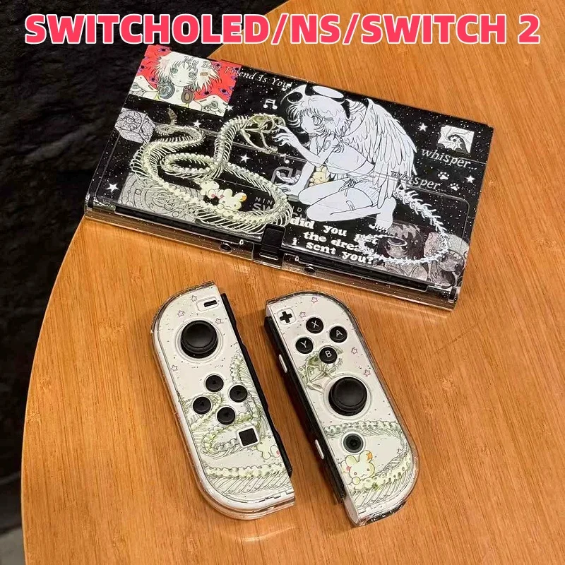 

Original Switcholed Protective Shell Customized Y2k Subculture Girl Graffiti Ns2 Protective Shell Anime Game Peripheral