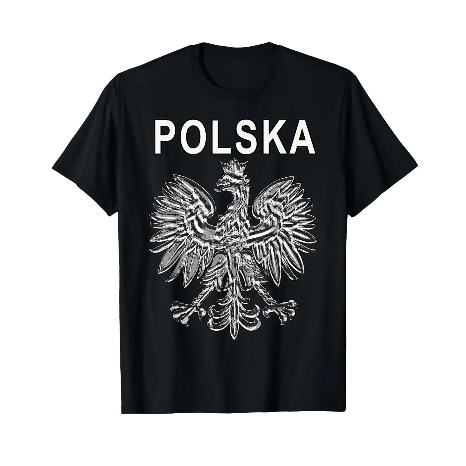 Polska Design Wappen des polnischen Adler-T-Shirts im Vintage-Stil, gewaschen, vielseitig, für Herren, leicht designerartige Kleidung, grafisch, lässig