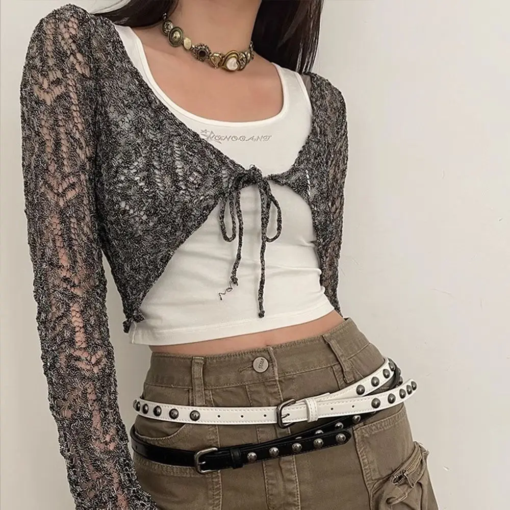 New Vintage Women's Belt American Thin Leather Rivet Waist Belt Punk Style Casual Dress Jeans Belt Spicy Girls