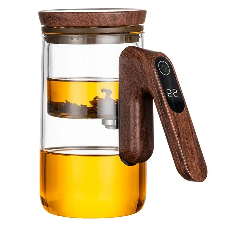Smart Automatic Electric Glass Water Kettle, Intelligent Timing Teapot with Full Glass Inner Liner, Auto Tea Infuser