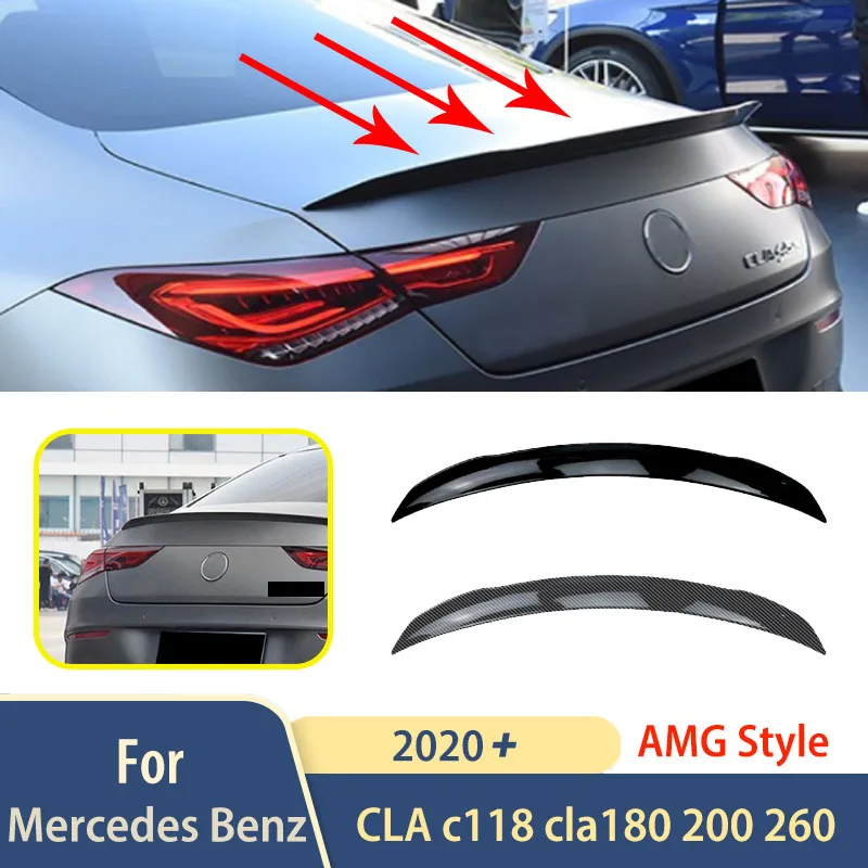 

Для Mercedes Benz CLA C118 CLA180 200 260 AMG Style 2020-2023 + задний спойлер багажника, губа, хвостовое крыло, аксессуары, комплекты кузова автомобиля, тюнинг