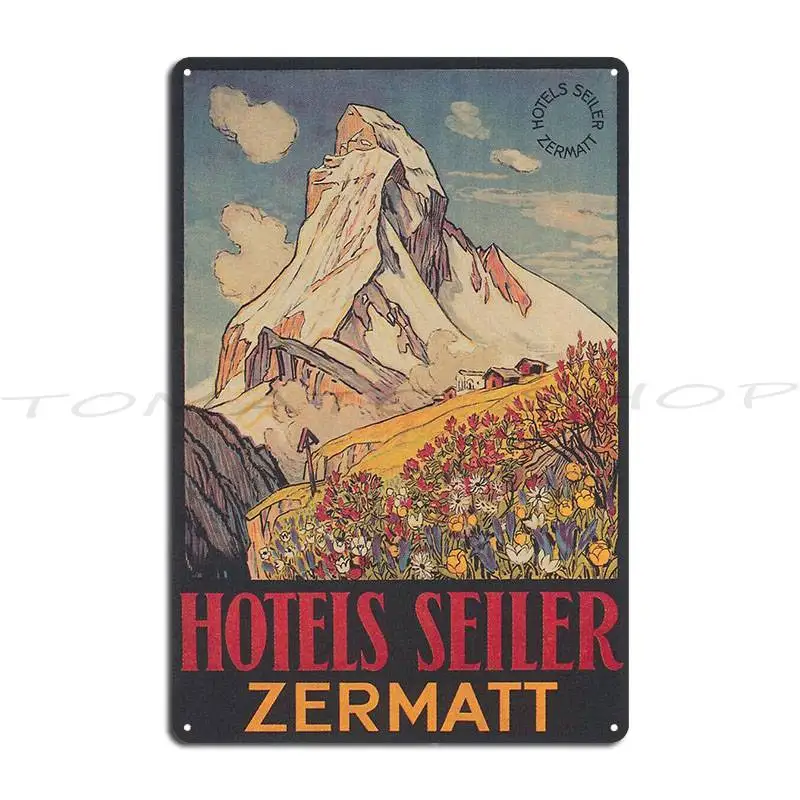 Ski Vail Colorado Bernese Oberland 1895 Vintage Switzerland Poster  Metal Signs Club Designing Pub Club create  Tin Sign Poster