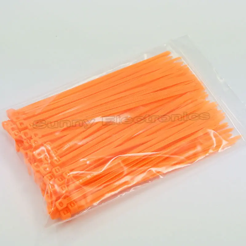 100PCS colorful Plastic Cable Ties Strap 100mm X 2mm 4