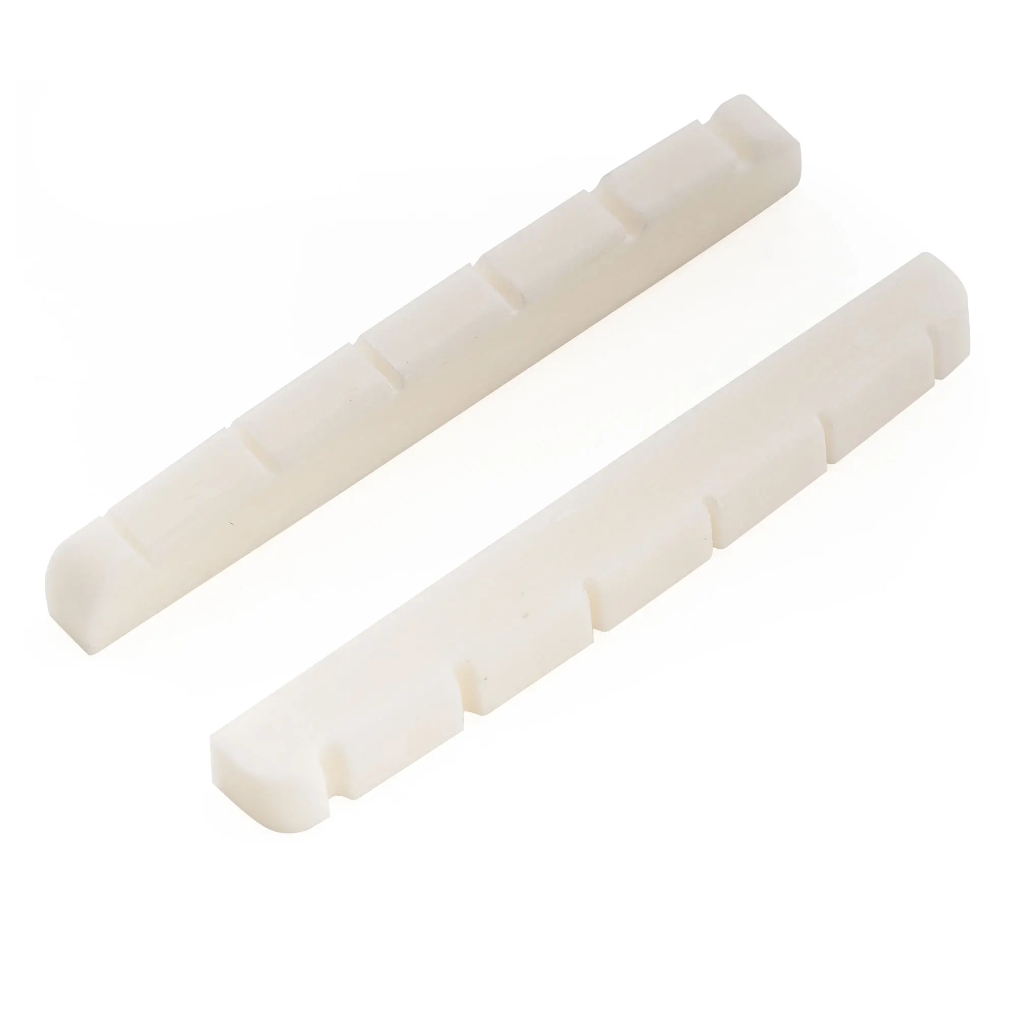 Musiclily Pro 40,5 x 3 x 5 mm flacher, geschlitzter Knochensattel für 6-saitige Squier Affinity ST Tele Style E-Gitarre (2er-Set) – Detail 10