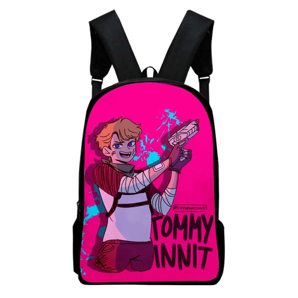 

Harajuku Novelty Tommyinnit 2sakura Notebook Backpacks pupil School Bags 3D Print Oxford Waterproof Boys/Girls Laptop Backpacks