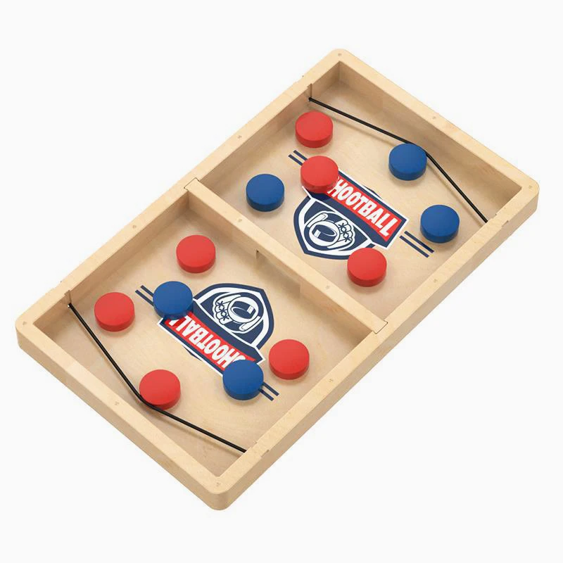 Fast Sling Puck Game Slingshot Wooden Chess Parent-child Interactive Wooden Table Chess Puzzle Board Game Interactive Play Chess