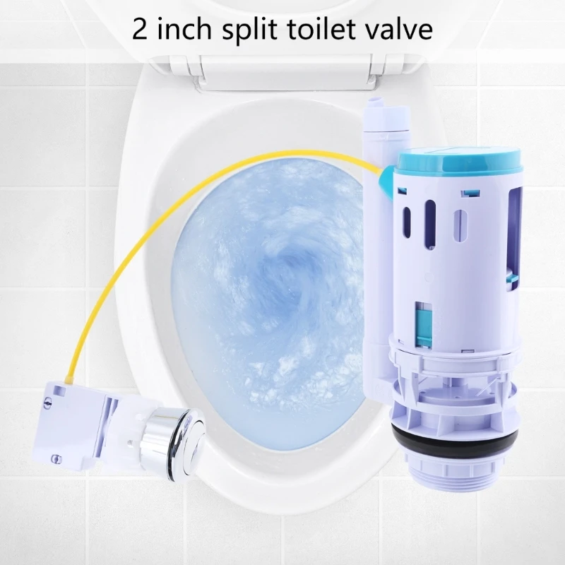 High Efficiency Toilet Flush Mechanism set Double Action  with Easy Push Button Water Saving Toilet Cistern Retrofits