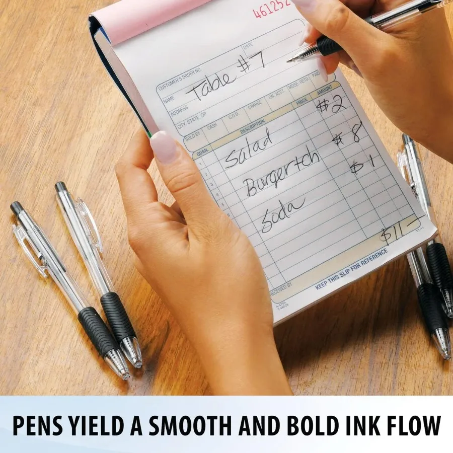 Zestaw długopisów automatycznych ClipClicks, 1.0mm, średnia końcówka, wygodny uchwyt, idealne do szkoły, biura, pisania i dziennika.