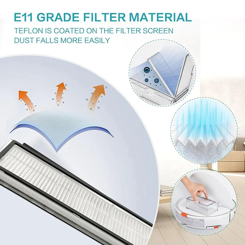 فلتر بديل Roborock لمكنسة الروبوت ، فلاتر قابلة للغسل ، S8 Maxv Ultra G20S و S8pro ، 12