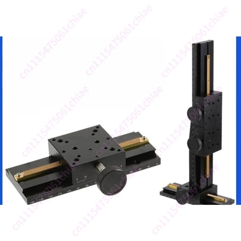 Dovetail slot sliding table, long-stroke gear rack, manual fine-tuning displacement table, precision displacement platform