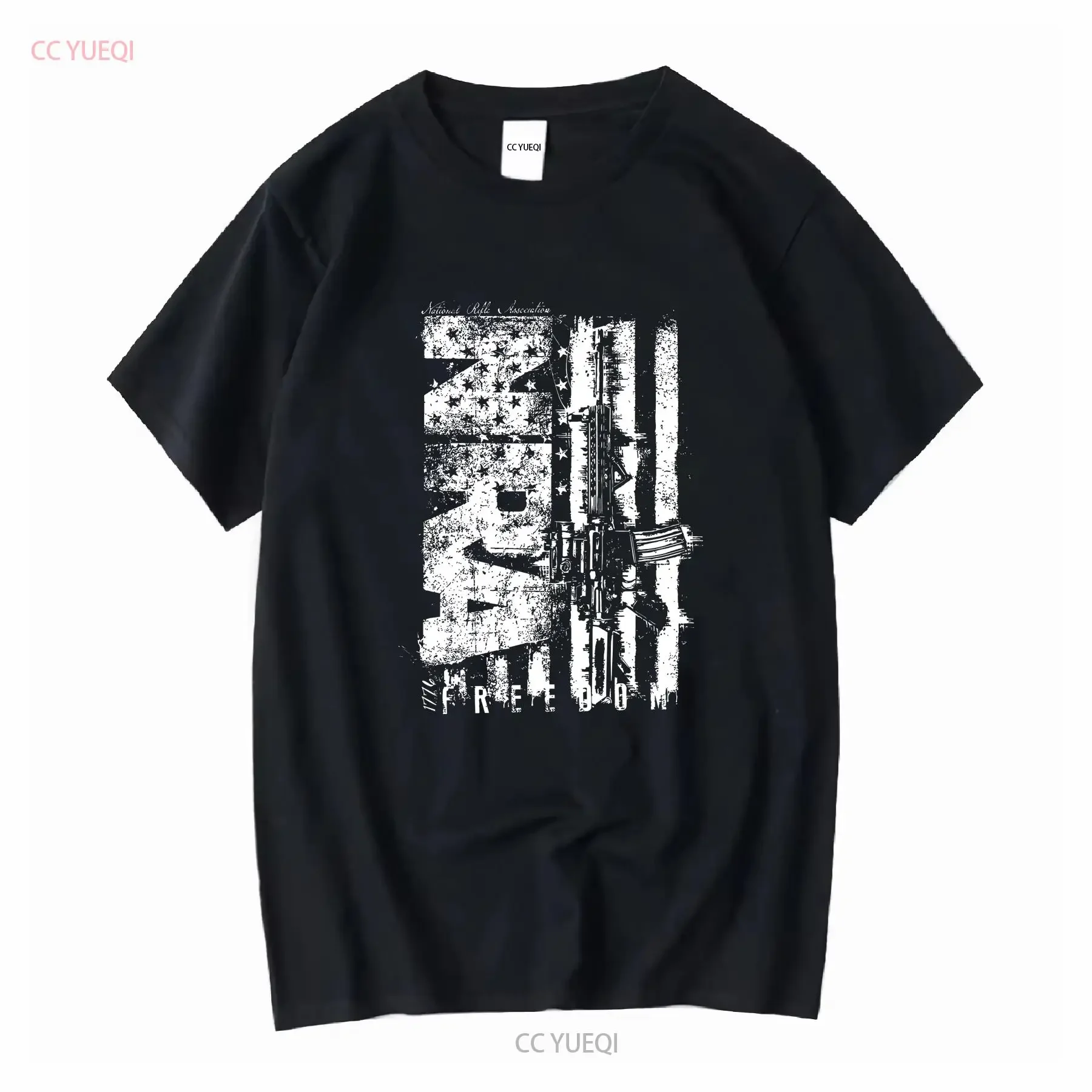 National Rifle Association NRA Grit Distressed American Flag USA Guns T Shirt 7480 long or short sleeves vintage Washed Unisex