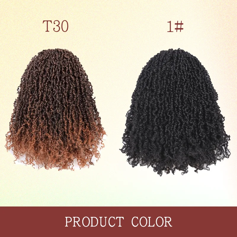 Rambut Rajutan Yanky Twist Sintetis, Rambut Putar PILLUGER Yaki Kepang Putar Musim Semi, 1 Pak (1B/T30)