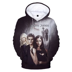 2023 NEW The Vampire Diaries 3D Hoodies TV Series Harajuku Streetwear Hoodie Sweatshirts Men Women Fashion Casual Pullover