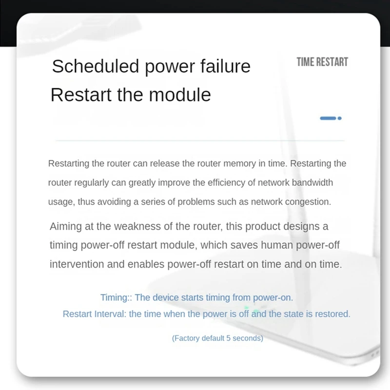 24 Hour Auto Reboot Router Routing Timer Reset Tool DC Power Timing Fiber Modem Router DC Power Manager