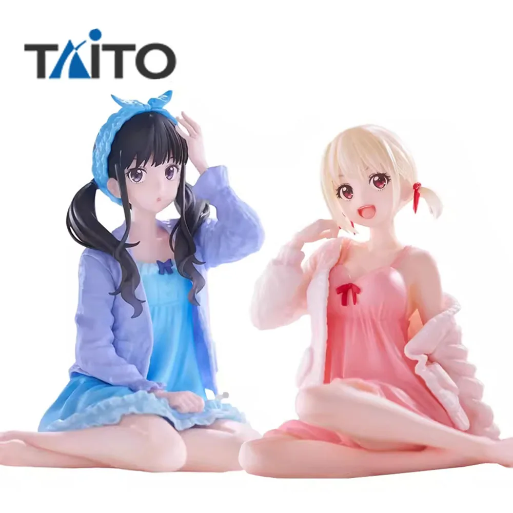 IN Stock Taito Desktop Cute Lycoris Recoil Nishikigi Chisato Inoue Takina Room Wear Ver. Kawaii Original Anime Figure Toys 13Cm