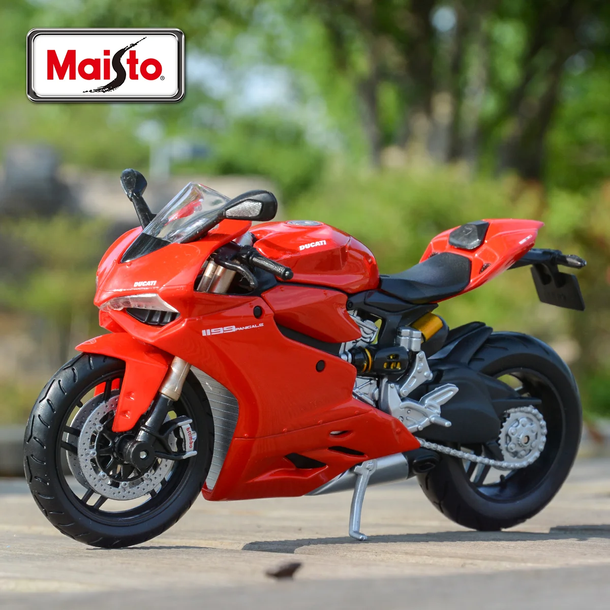 

Maisto 1:12 DUCATI 1199 Panigale Alloy Sports Motorcycle Model Diecast Metal Street Racing Motorcycle Model Simulation Kids Gift