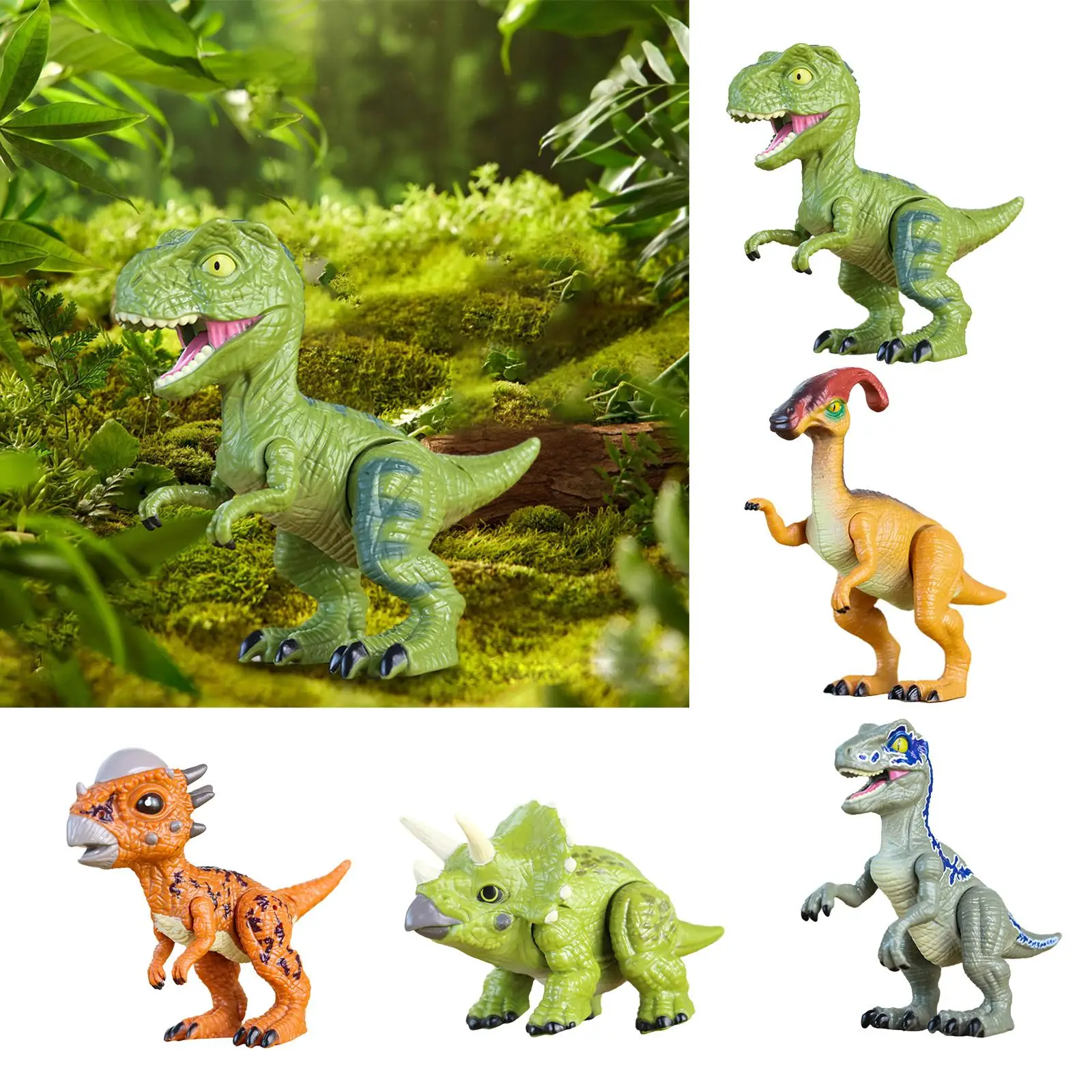 Dinosaur Action Figure Toy Animal Model for Travel Role Play Birthday Gift