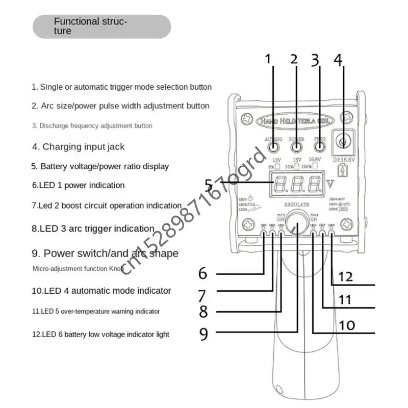 Jouet scientifique portatif fréquence réglable bobine Plasma d'arcs foudre artificielles sans fil avec le panneau
