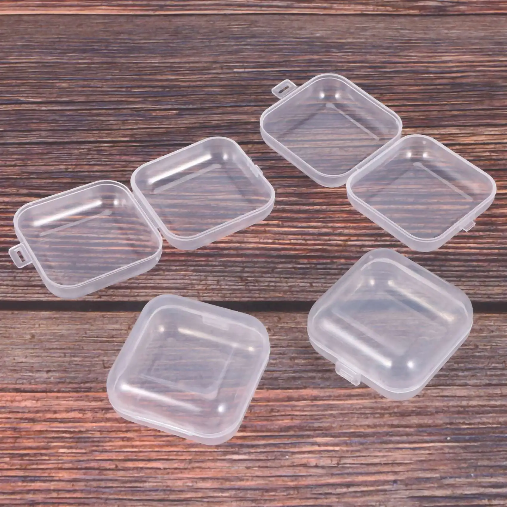 Boîte de conteneurs de stockage de petites perles en plastique transparent ABWR-120Pcs avec couvercle à charnière pour le stockage de petits objets, matériel artisanal